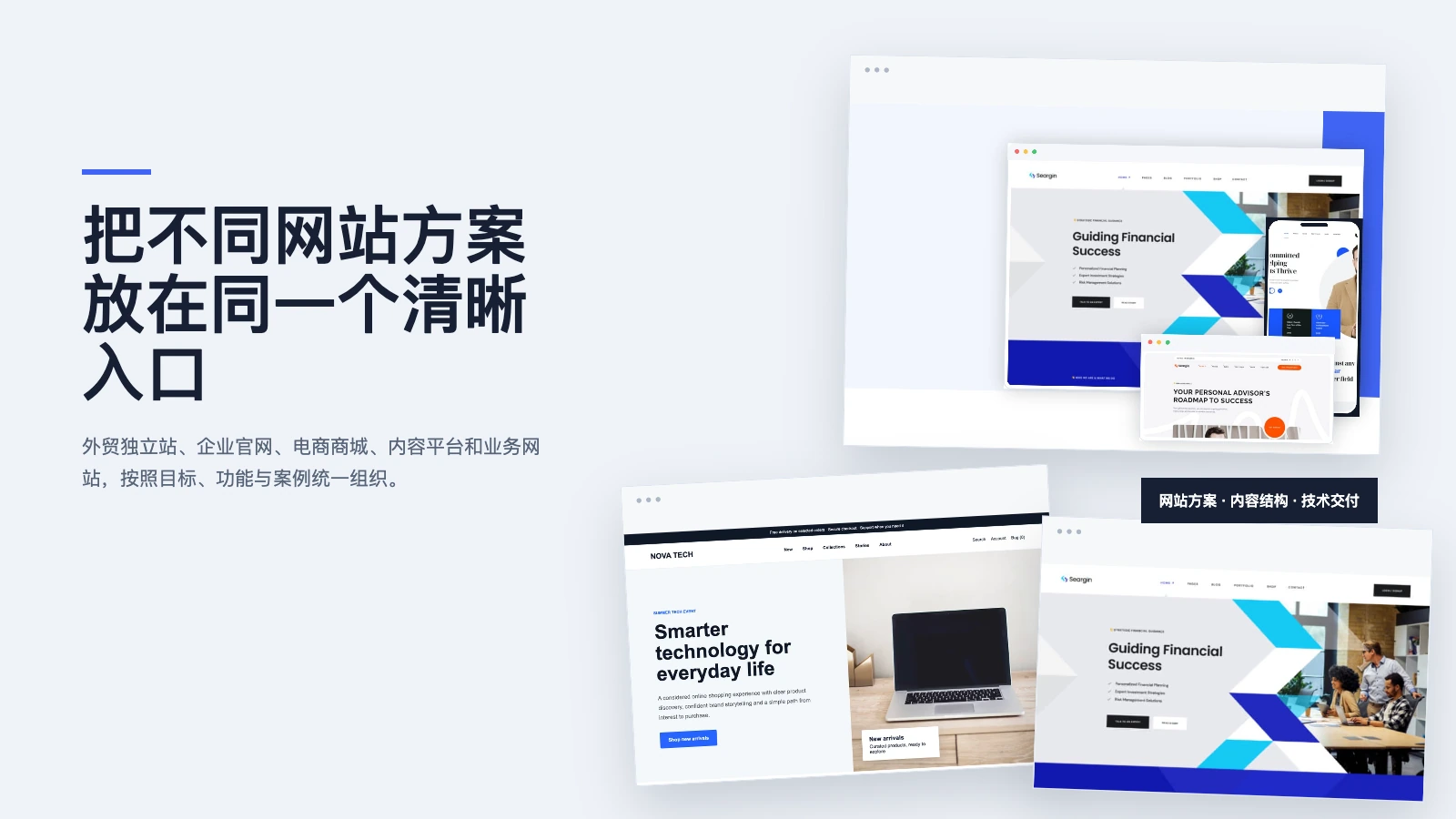外贸网站企业官网和电商网站方案展示